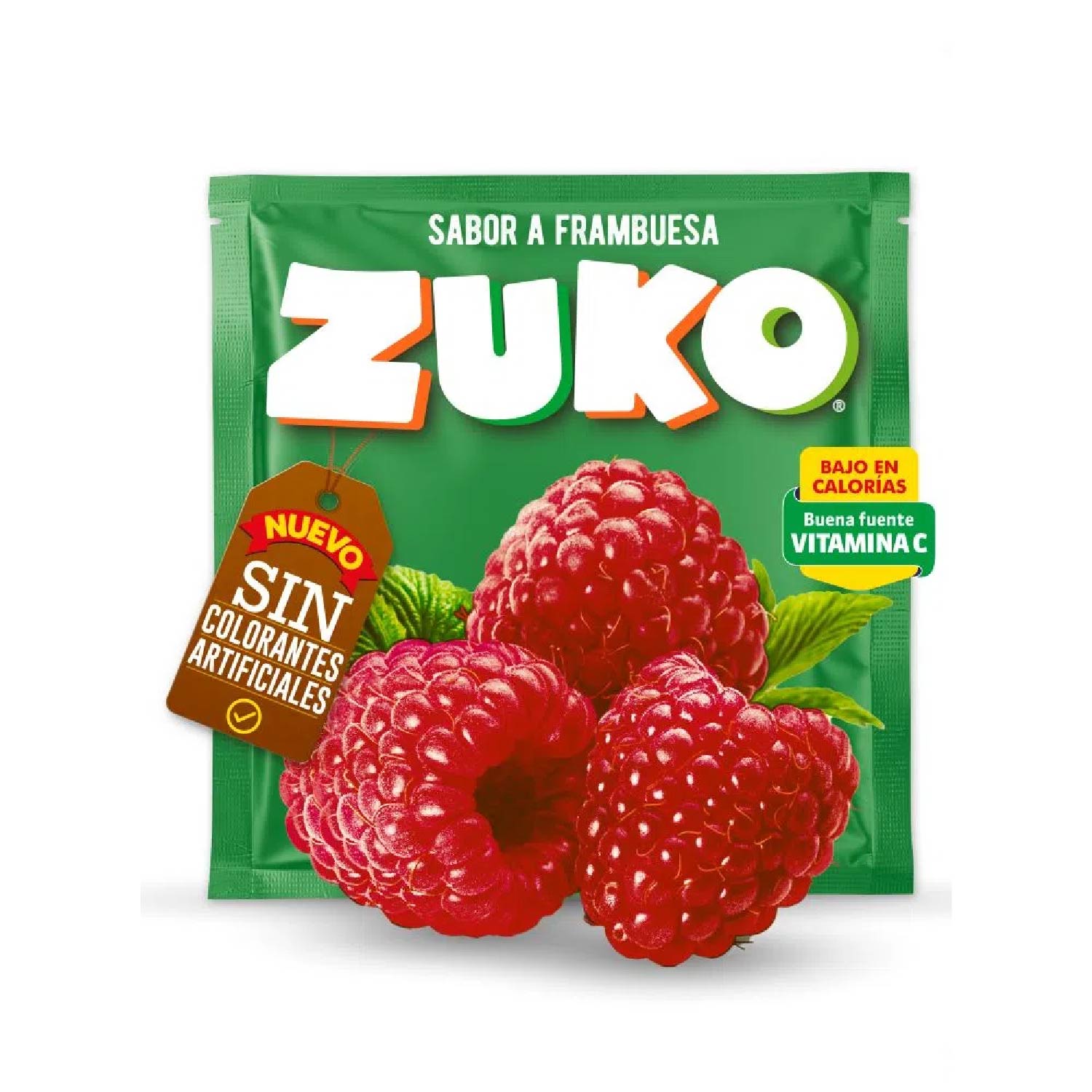 Jugo en polvo zuko de frambuesa 35g amda usa
